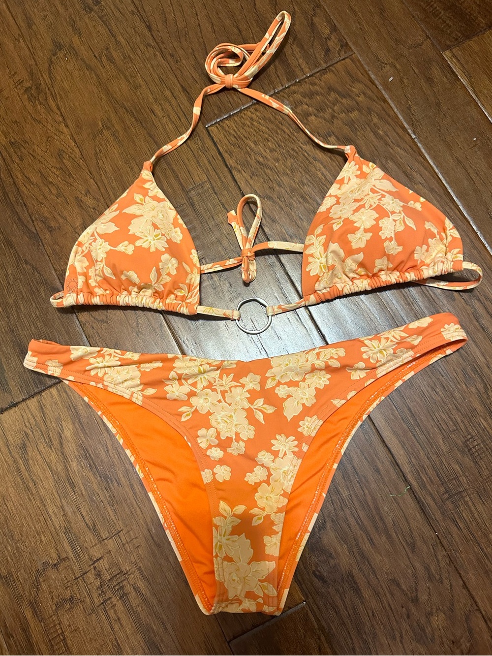 BRAND NEW! Rhythm Orange Floral 2 piece Bikini- Size M